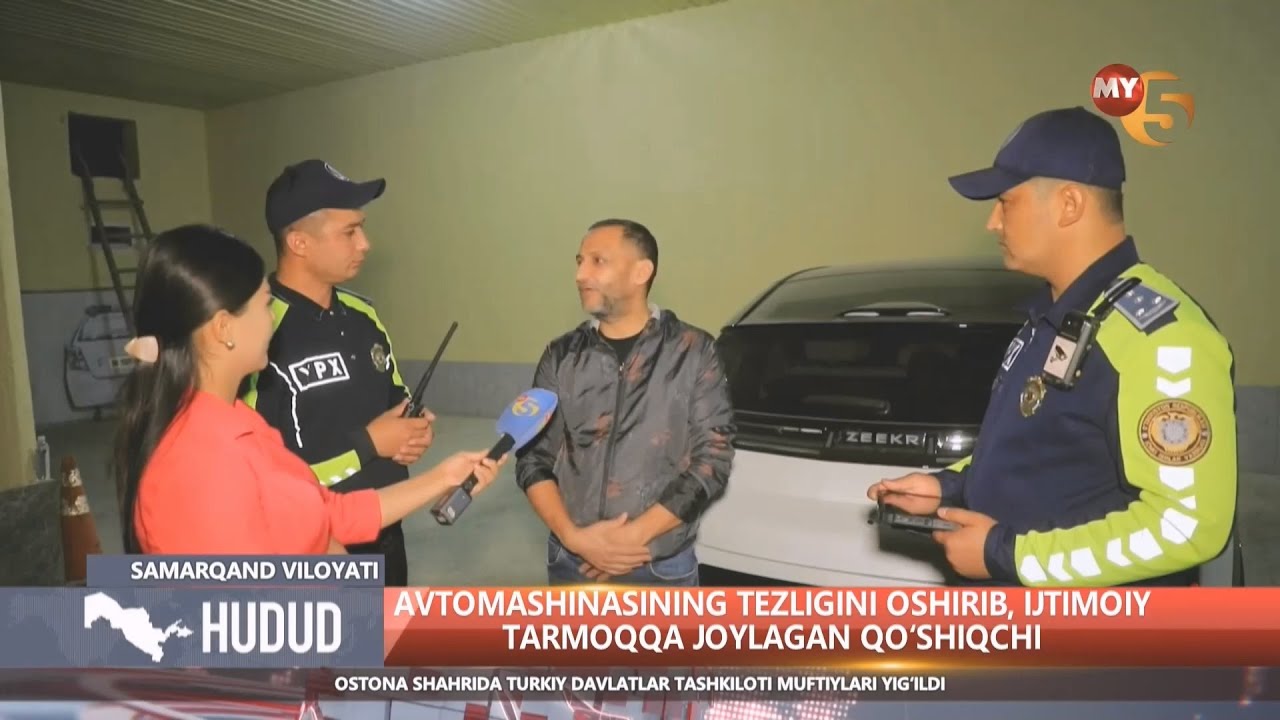Avtomashinaning tezligini oshirib, ijtimoiy tarmoqqa joylagan qo'shiqchi (Samarqand)