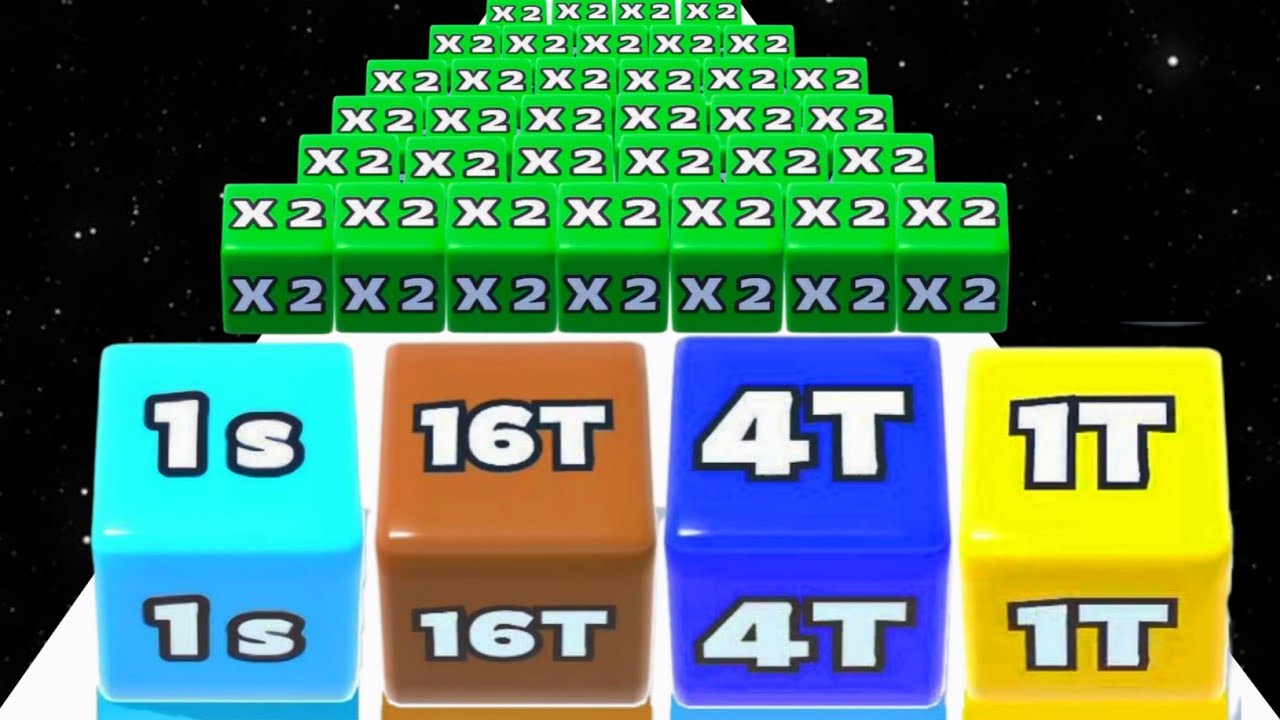 Jelly Run 2048 vs Happy Cubes 2048 - All Level Gameplay (Freepya, New Update) Math Games 