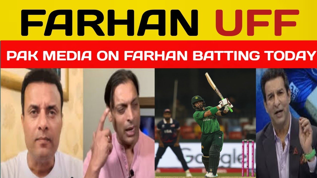 SHOAIB AKHTAR GETTING FAN OF Sahibzada Farhan BATTING TODAY || PAK VS USA | PAK MEDIA REACT 