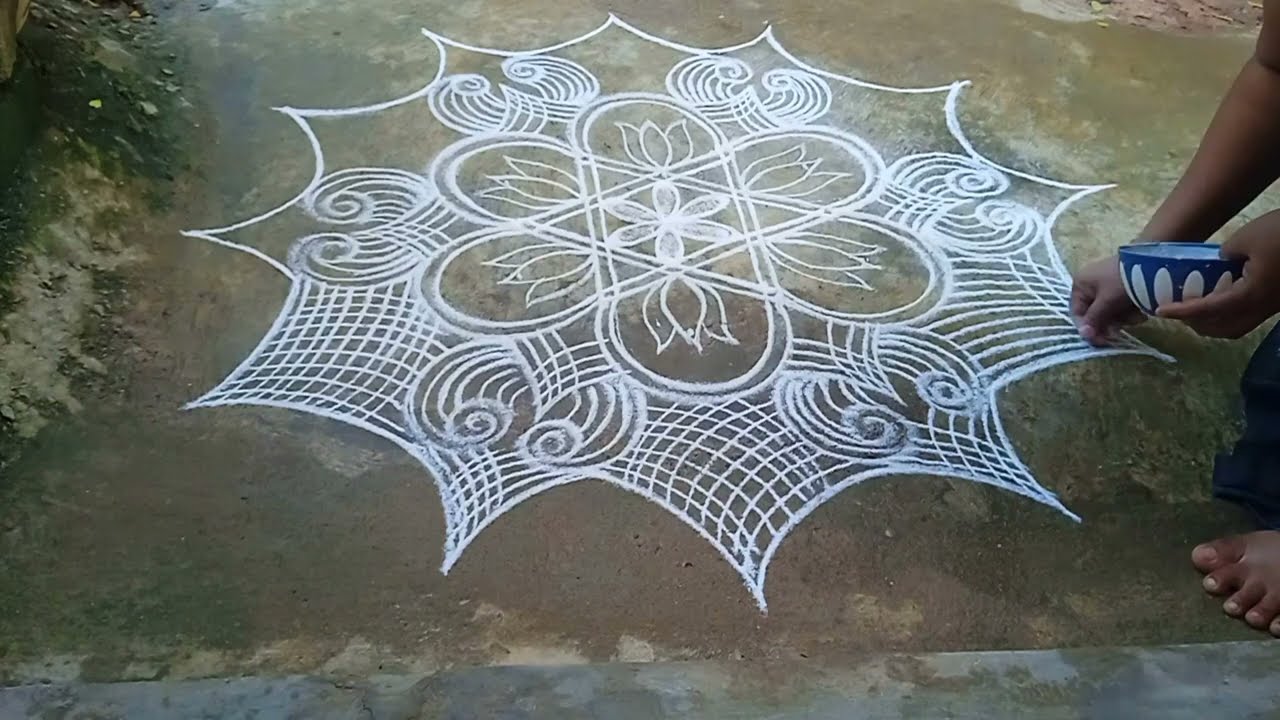 Easy padi kolam 5x3 dots / thai madham rangoli / simple rangoli / pandaga muggulu / tamizhar rangoli