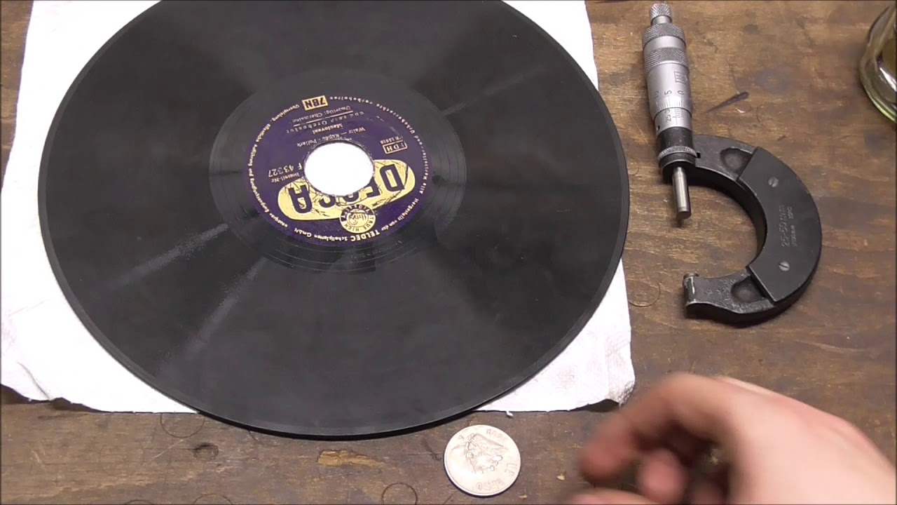 Fixing a Shellac Record's broken Center Bore