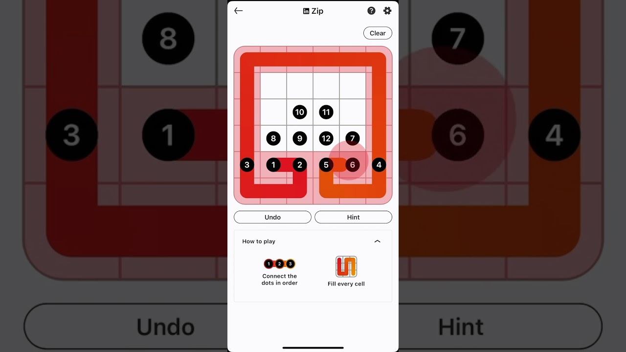 LinkedIn Zip Game #77 Answer #linkedin #games #zipgame #connectthedots #puzzle