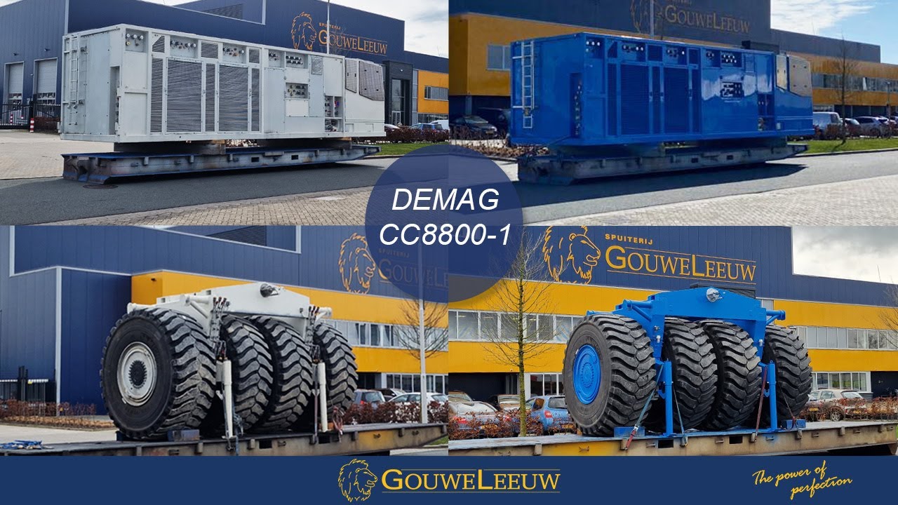 DEMAG CC 8800-1 | CRAWLER CRANE | XXL PROJECT | PROCES VIDEO | Paint shop Gouweleeuw