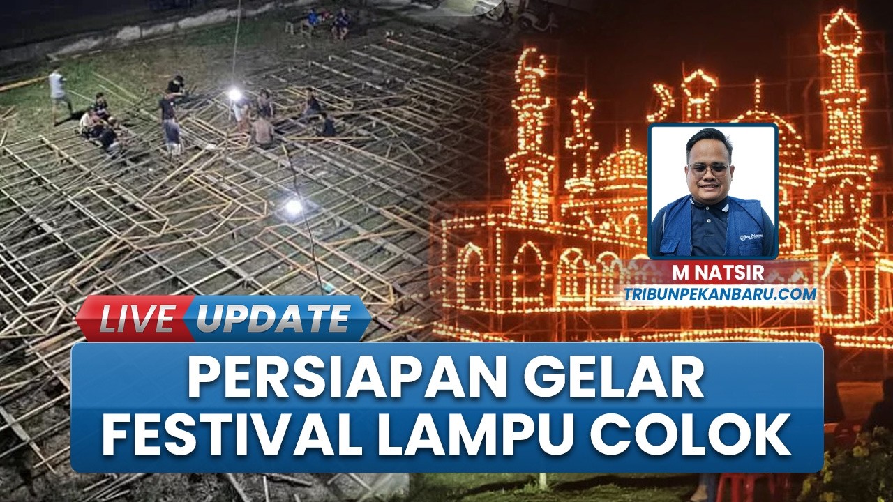 Persiapan Festival Lampu Colok di Kabupaten Bengkalis, Sejumlah Kampung Kebut Bangun Menara Lampu