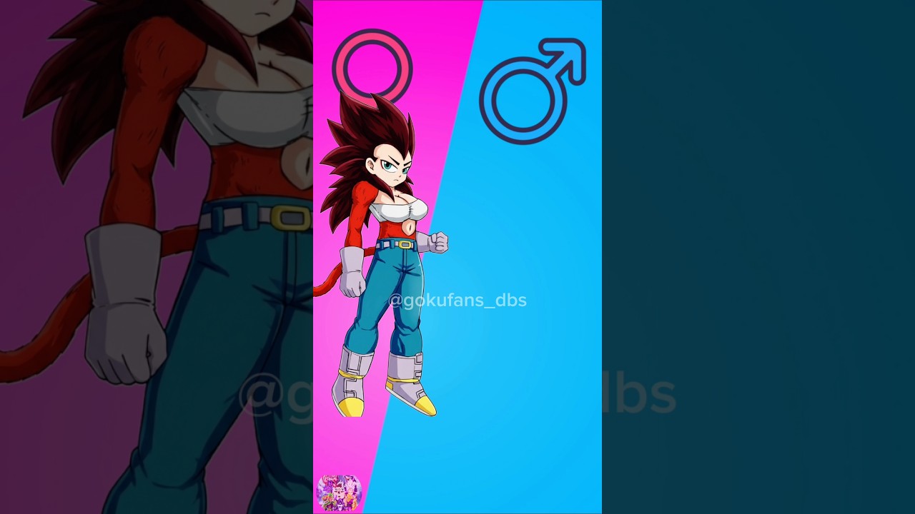 Dragon ball GT Character in Gender Bender Swap #shorts #dbs #goku #dragonball