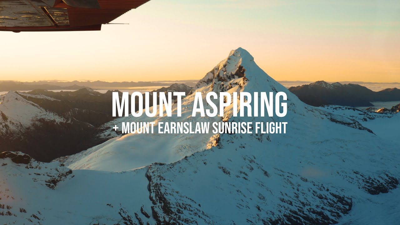 Incredible Sunrise Flight over Mount Aspiring & Southern Alps || 4K