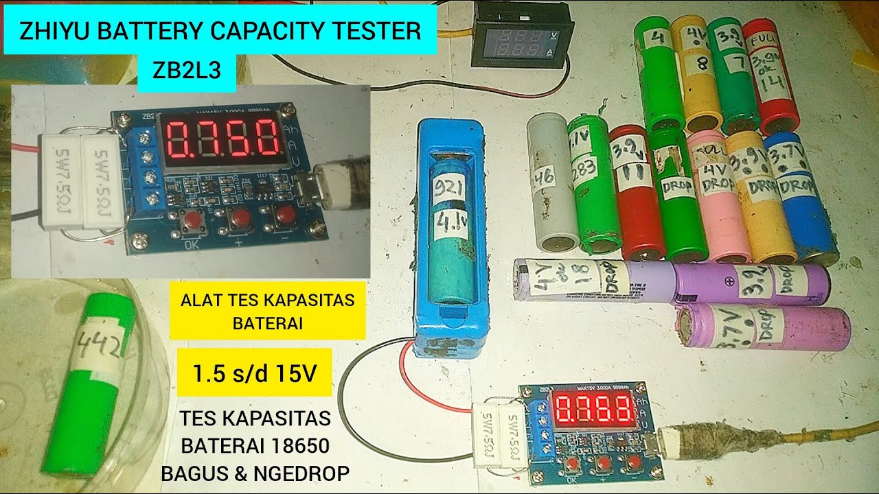 zhiyu battery capacity tester ZB2L3 | uji coba alat tes kapasitas baterai 18650 yang bagus & ngedrop