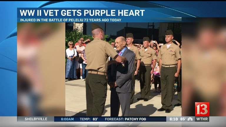 WWII vet receives Purple Heart