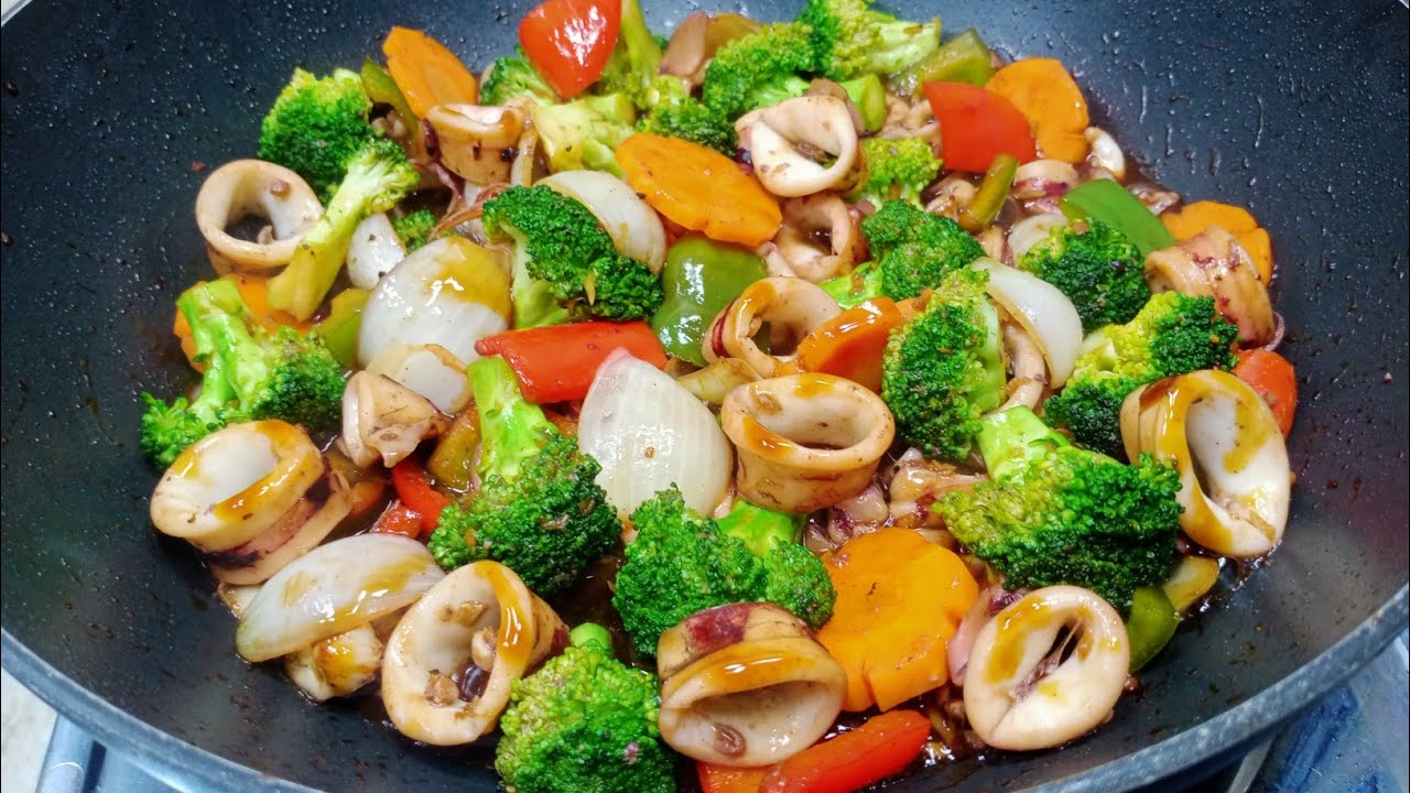 Приготовьте это с кальмарами! Это так вкусно, что можно есть в ресторане! #кальмарброкколи