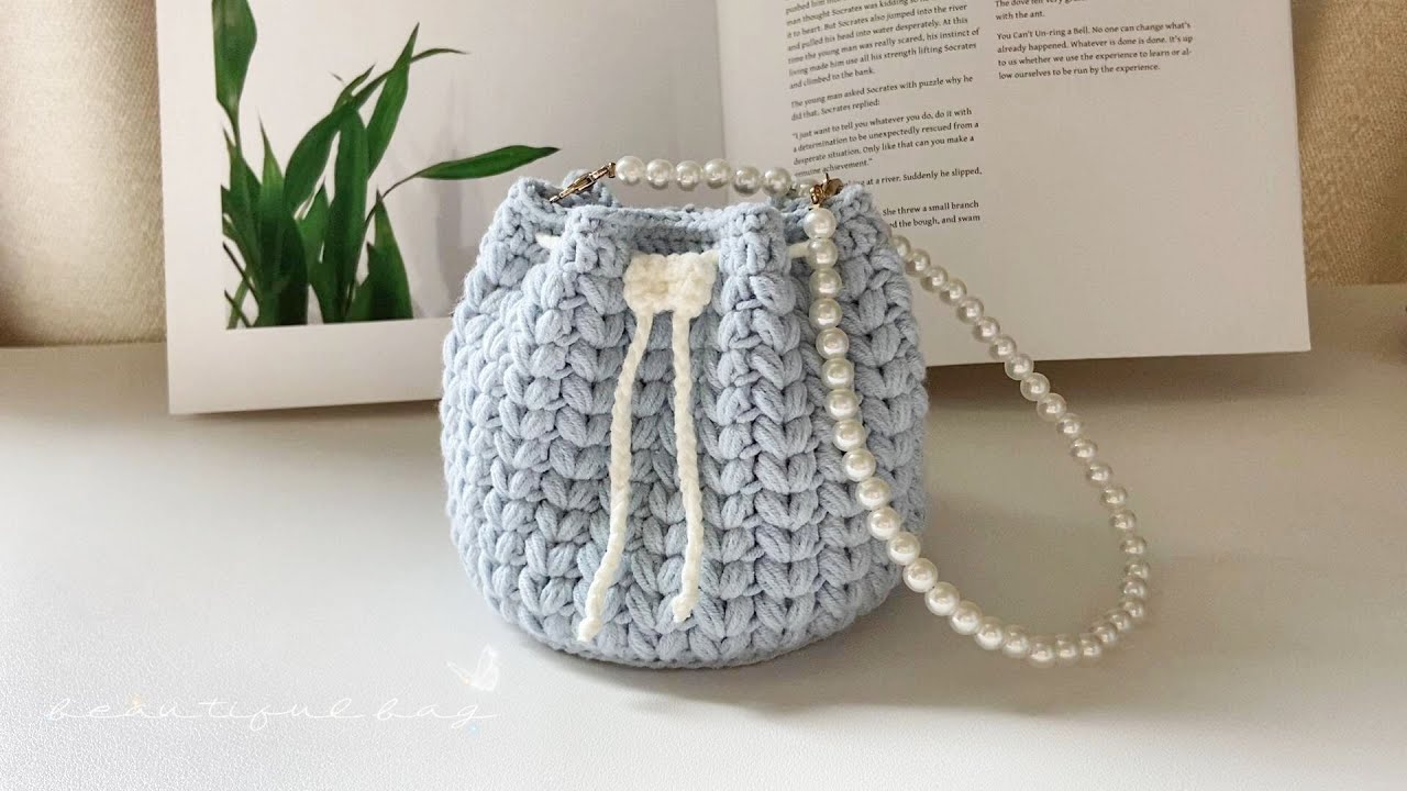 Bucket Bag Crochet｜Beautiful Bag Crochet Tutorial｜How to crochet bag step by step for beginner