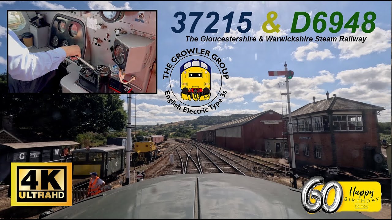 Screaming Turbos & Sparks in Greet Tunnel. Wow! - 37215 & D6948 60th Birthday #growlergroup #class37
