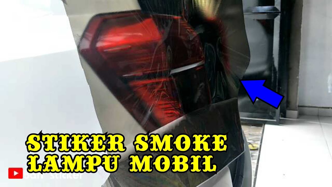MASANG STIKER SMOKE LAMPU BELAKANG MOBIL SIGRA