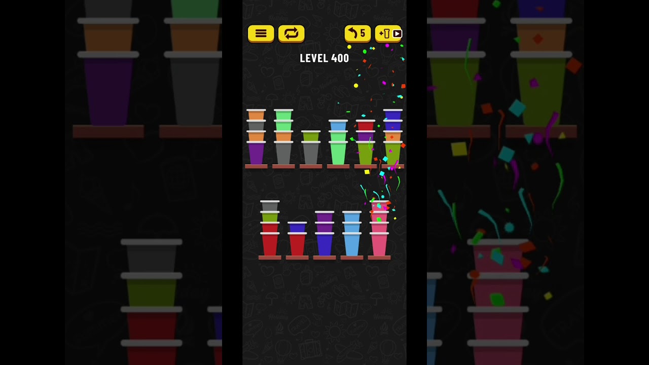 Cup sort puzzle level 400