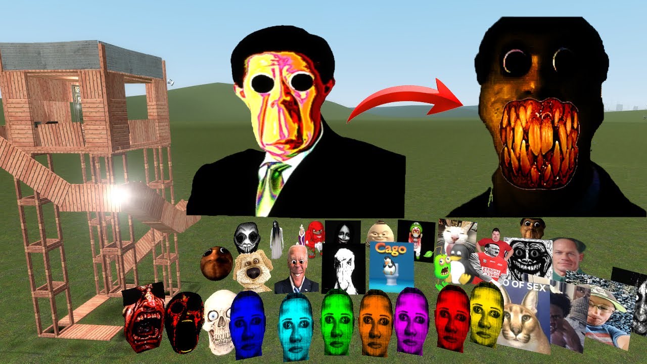 Obunga , selene nextbots and nextbots vs House | Gmod