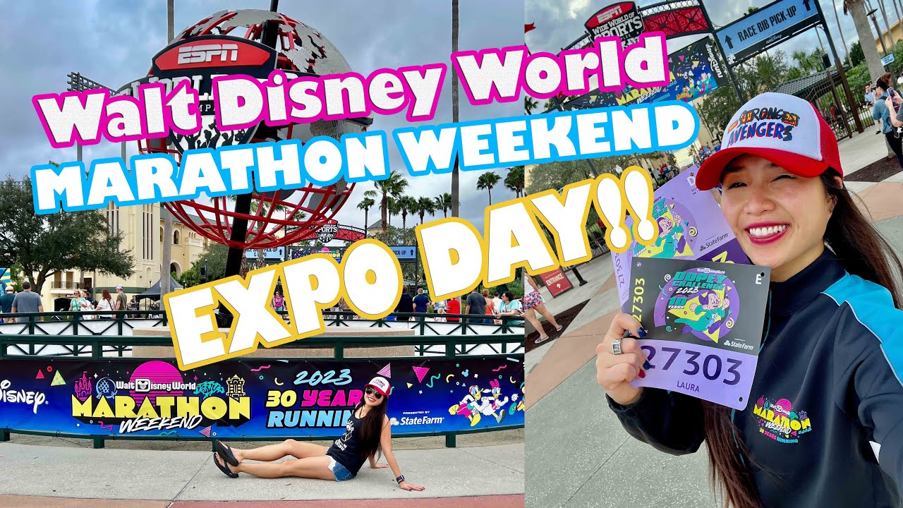Walt Disney World Marathon Weekend 2023 EXPO DAY!!!!: travel day, RAD 90's merch, and bib pickup!