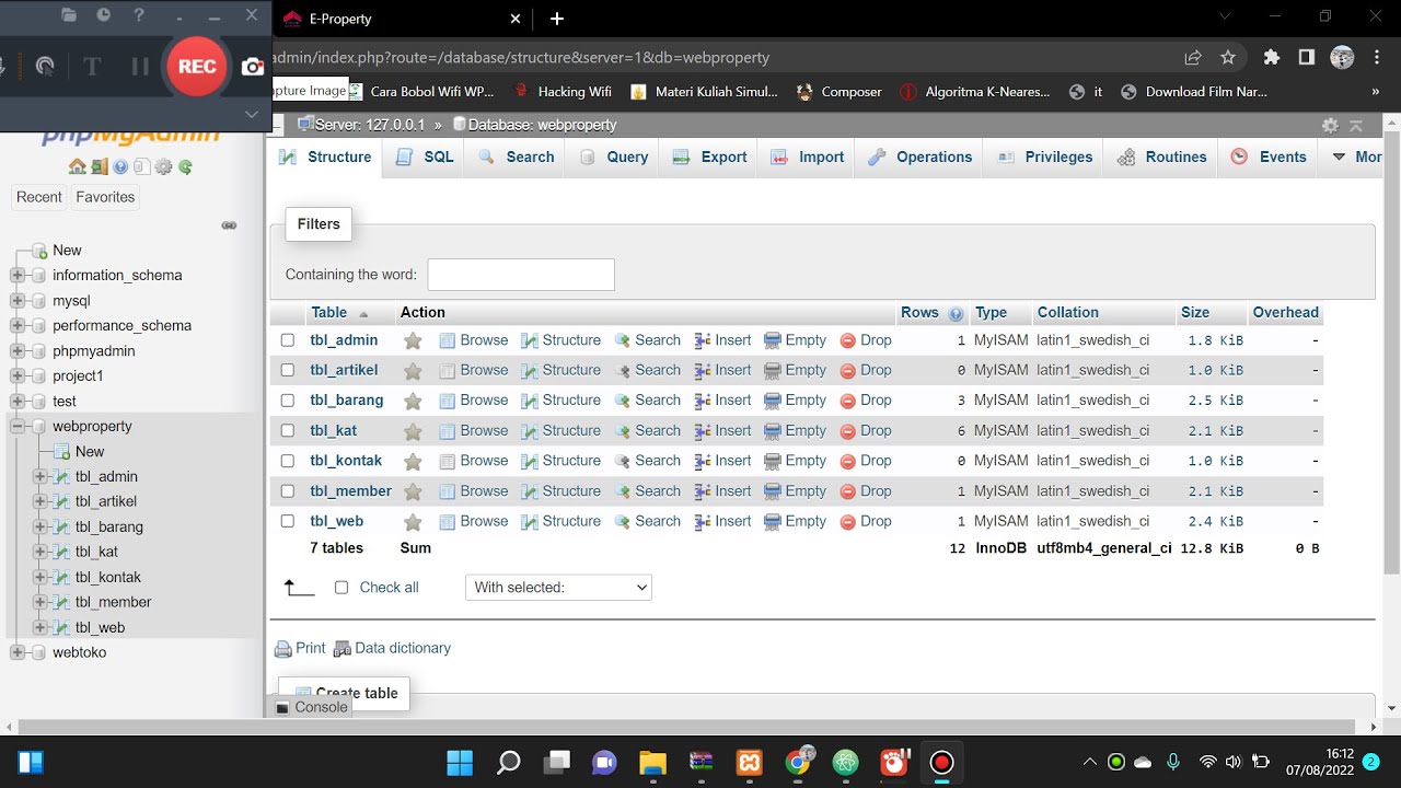 Cara menghubungkan Source Code ke PHPmyadmin MySQL