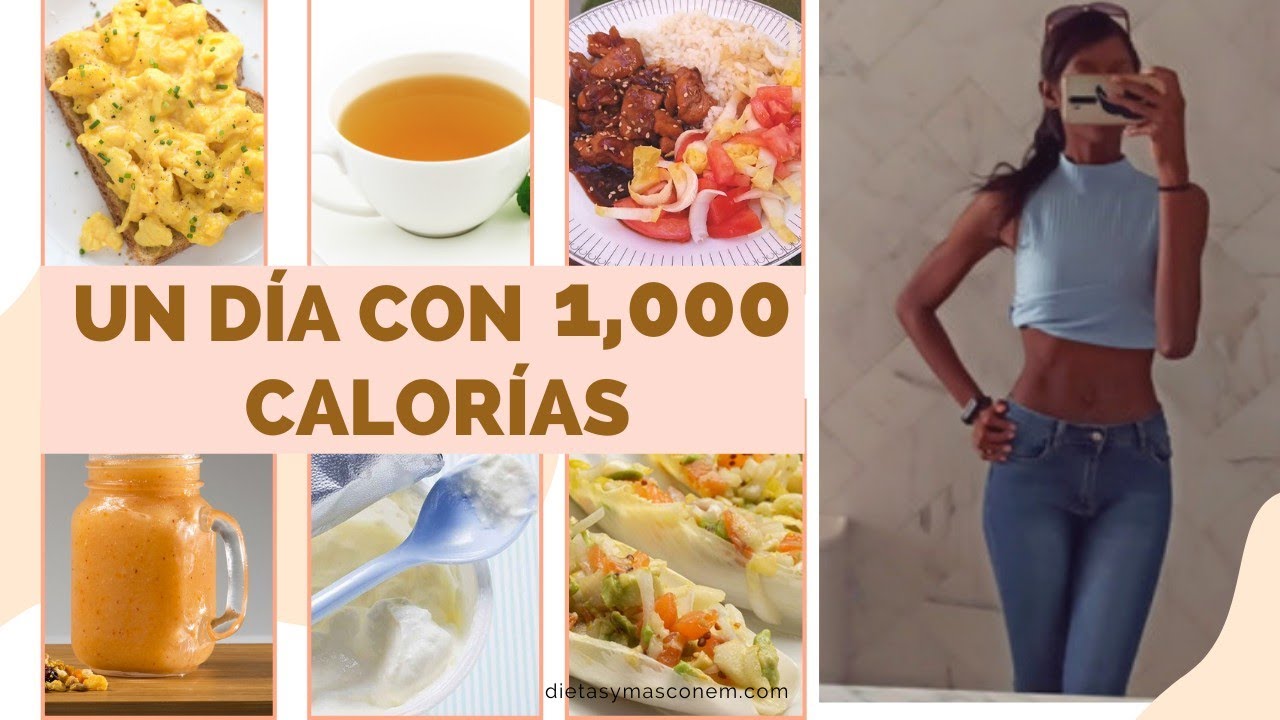 Lo que como en un día | Un día con 1,000 calorías | recetas, retos, rutina mañanera y ejercicios.