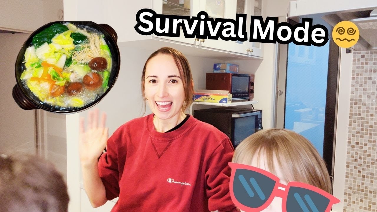 Just a Sleep-Deprived Mom Making Shabu-Shabu in Japan (Kids & Dog)