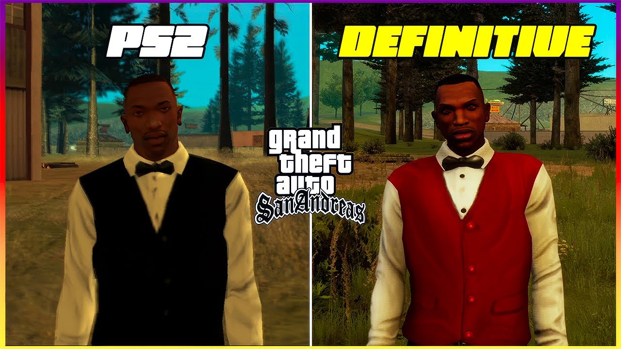 GTA San Andreas: PS2 VS DEFINITIVE EDITION | Graphics Comparison
