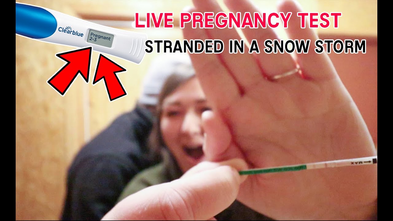FINDING OUT I WAS PREGNANT STRANDED IN A SNOW STORM! (PREGNANCY TEST ON CAMERA)