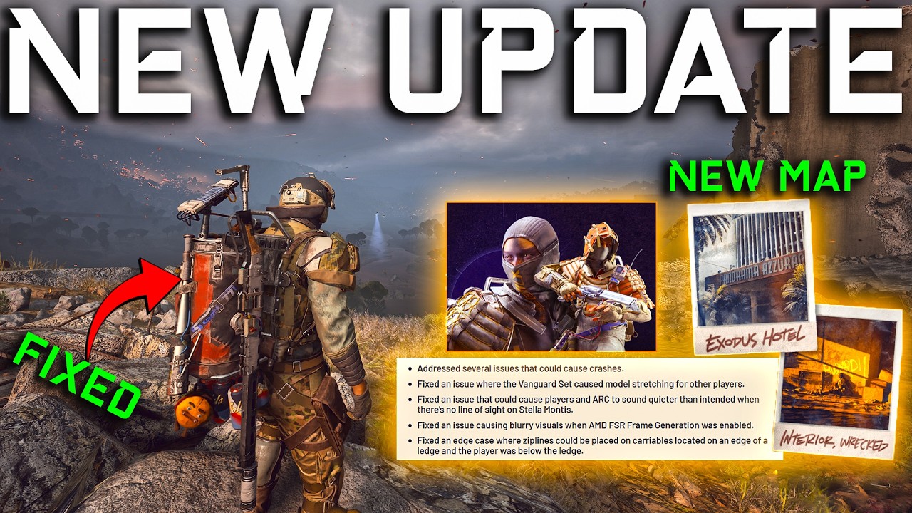 Новое обновление ARC Raiders - исправлена ​​ошибка в наборе Vanguard, новая информация о карте, н...