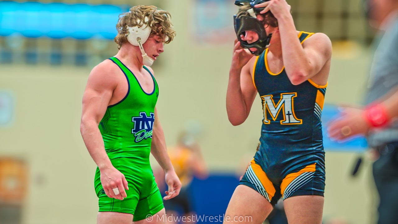 152 – Jack Shelvin {G} of Niles Notre Dame IL vs. Evan Fitzgerald {R} of Chicago Heights Marian IL