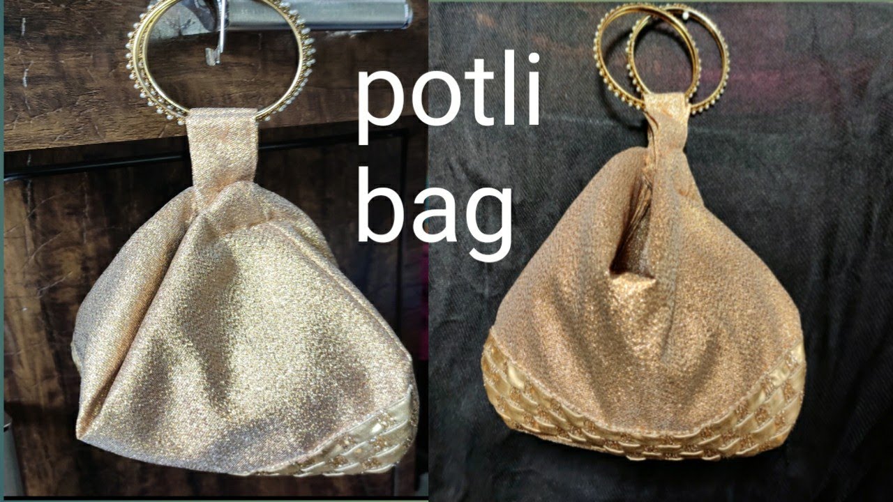Beautiful potli bag making idea || zipper hand bag || Ladies purse || partywear