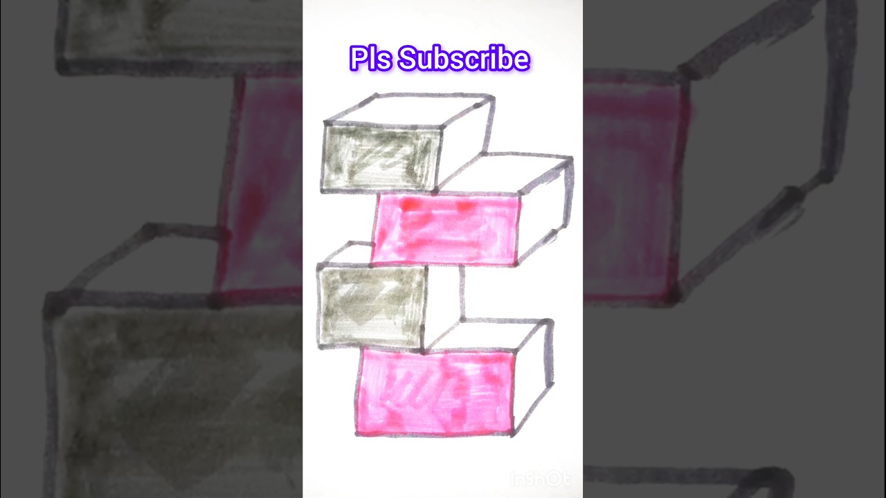 Pink And Light Grey Box Drawing 