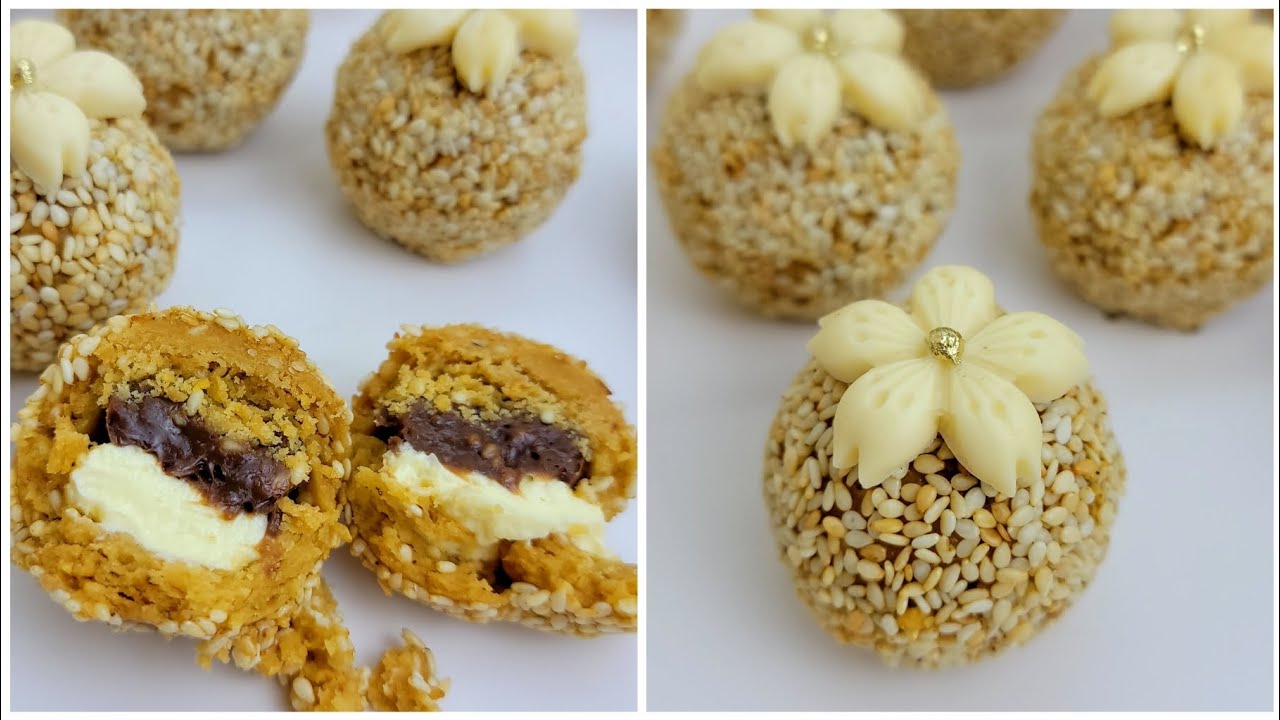 كريات الجلجلان😍 الحلوة لتسلكك في هذي سخانة وتوالم مناسباتكم 😋 بدون شكولة اقتصادية  وتبقا لأطول مدة 👌