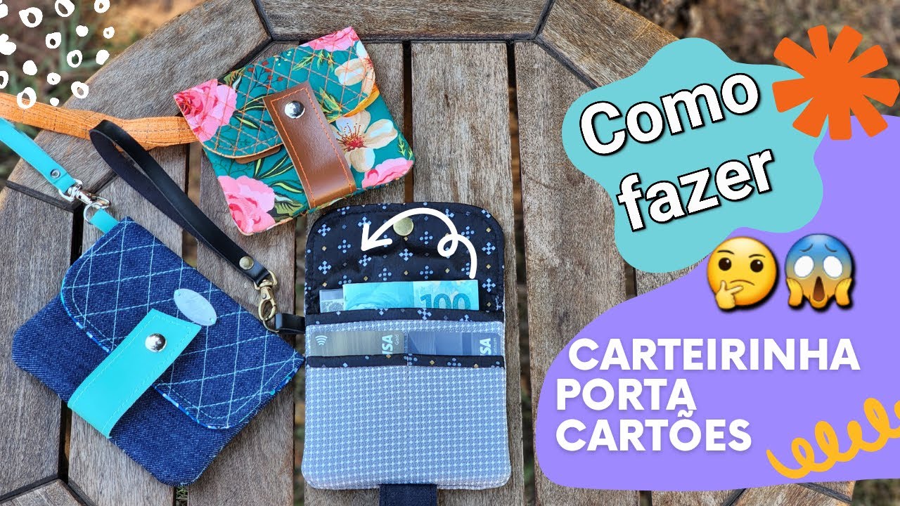 Como fazer  CARTEIRINHA/PORTA CARTÕES 💲💲