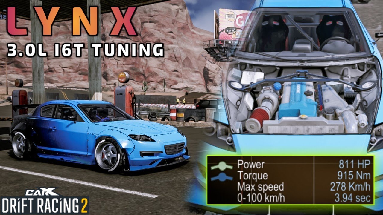 LYNX (Mazda RX-8) 3.0L I6T ENGINE TUNING - CarX Drift Racing 2