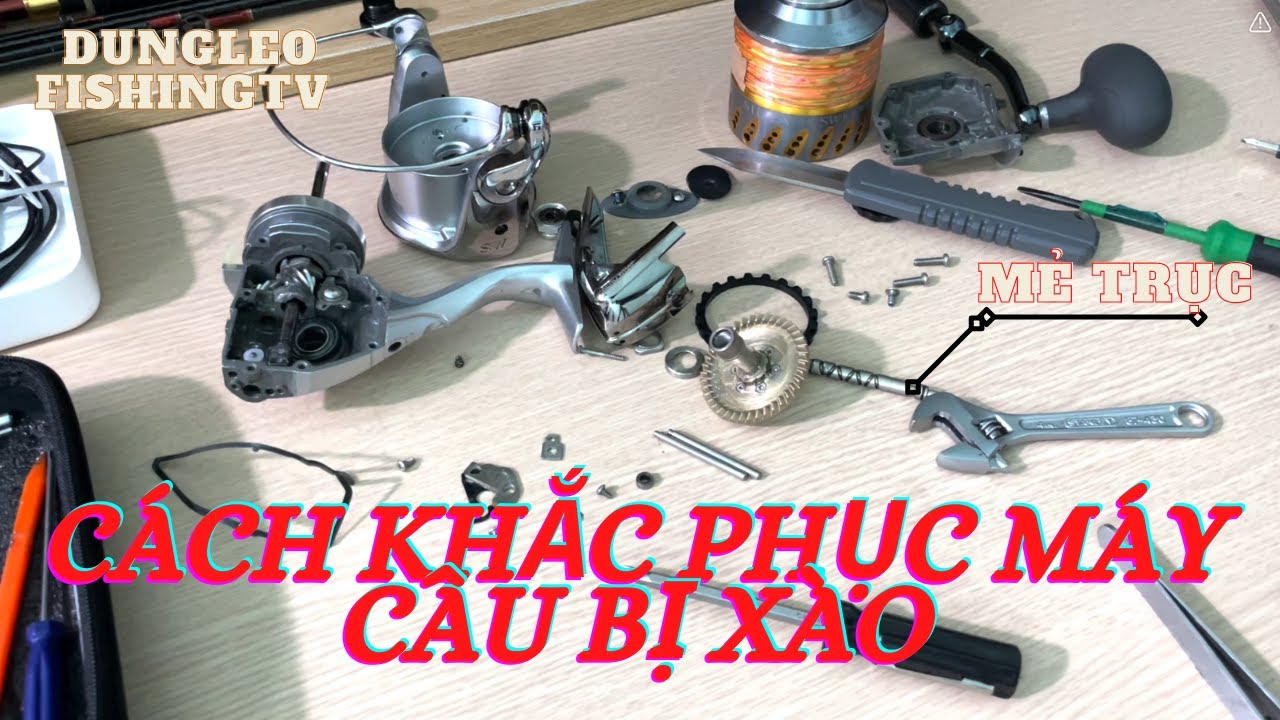 MÁY CÂU Shimano Stella  SW 10000PG CỦA MÌNH BỊ MẺ TRỤC VÀ XÀO.....CÁCH KHẮC PHỤC ĐƠN GIẢN