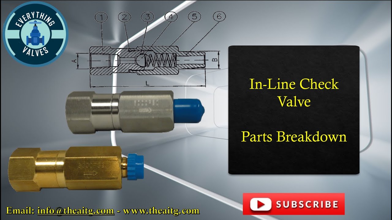 In line Check Valve, Ball Check Valve. How does an in-line check valve work? Valve Parts breakdown.