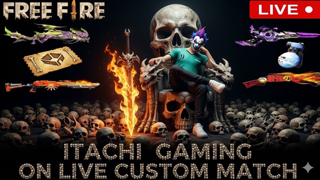 🟢ITACHI GAMING ON LIVE🔴 WITH CUSTOM MATCH SPECIAL LIVE🤫 GAMEPLAY||GARENA FREE FIRE MAX LIVE #FFLUVE