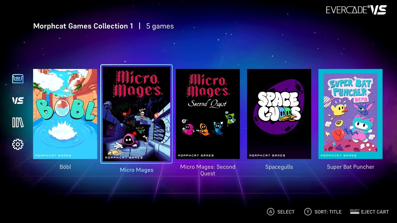 Morphcat Games Collection 1 Gameplay 🎮 Evercade - All games