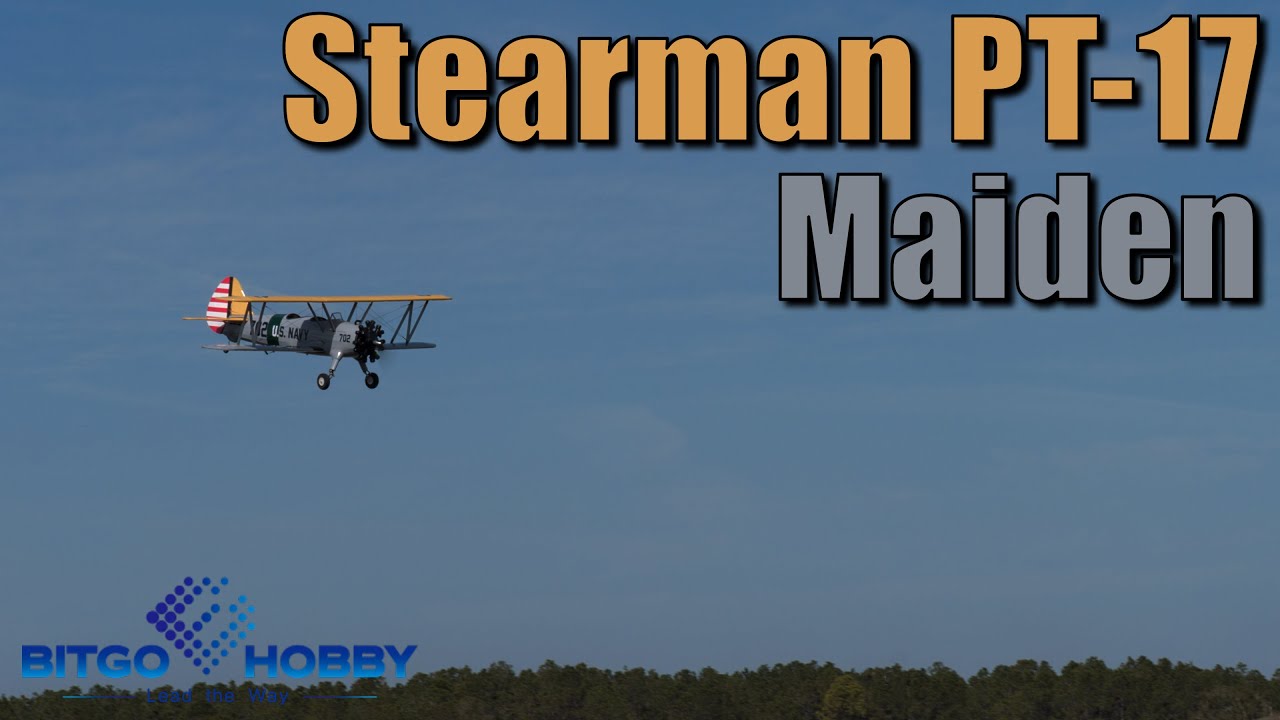 Dancing Wings Stearman PT-17 RC Plane Maiden Flight