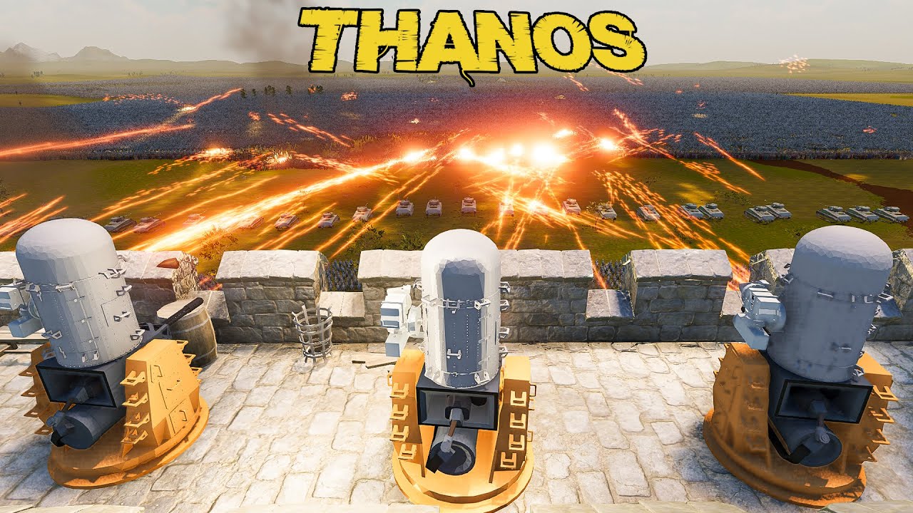 100 PHALANX Protect FORTRESS FROM THANOS ARMY | Ultimate Epic Battle Simulator 2 UEBS 2