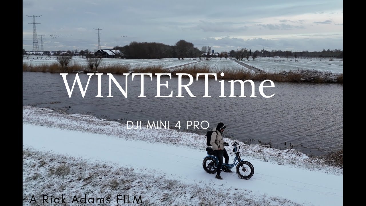 Bike ride in The SNOW with the DJI mini 4 & Osmo 4