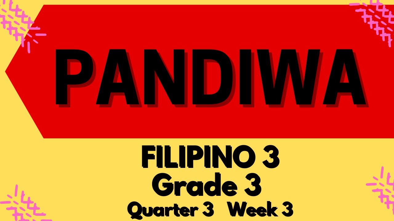 Pandiwa Halimbawa ng Salitang Kilos Grade 3 Quarter 3 FILIPINO 3