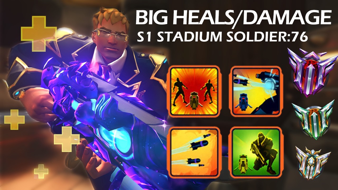 BEST AP Burst Bruiser Soldier 76 Season 1 Stadium Build | Insane Survivability + DPS | Overwatch