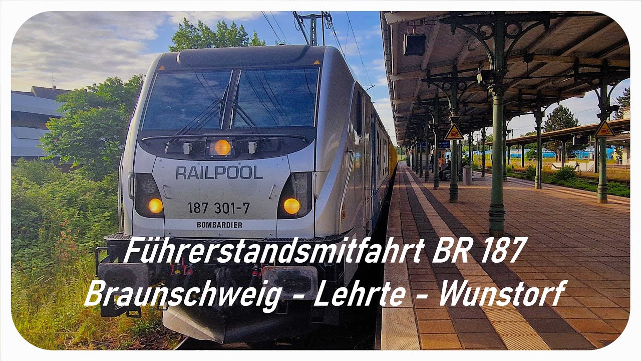 Führerstandsmitfahrt BR 187 Braunschweig - Lehrte - Wunstorf mit hohen Zugverkehr