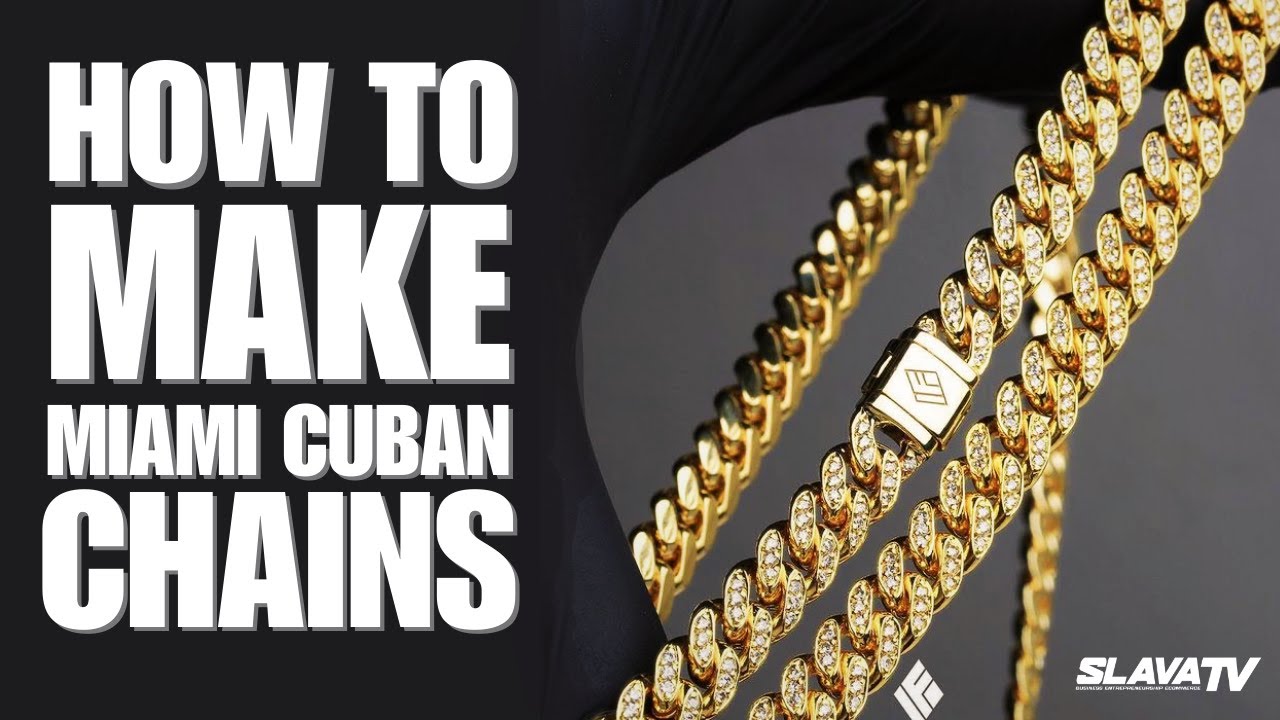 Как сделать золотые кубинские цепи Miami Cuban с помощью 3D-принтера и литьевой смолы