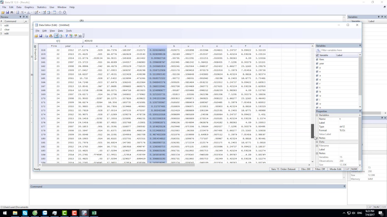 Repeated time values within panel in STATA and more