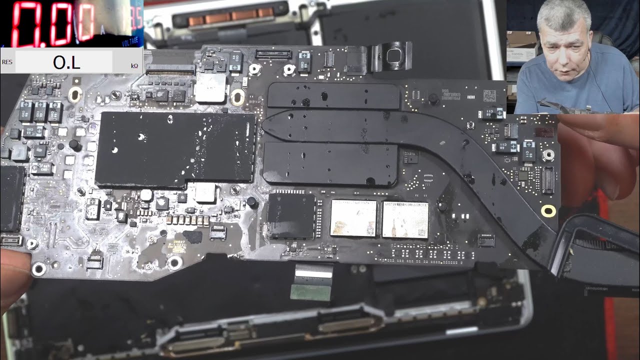 Ремонт MacBook Pro A2338 после невероятных повреждений от жидкости, первый раз с использованием д...