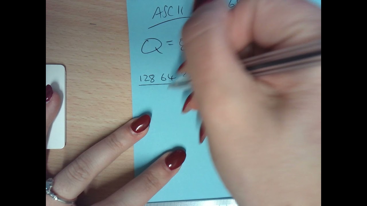 Ascii to denary to binary easy ks4