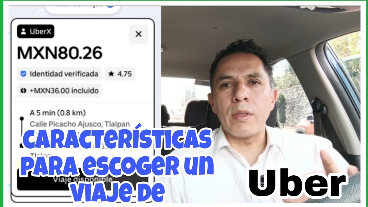 cómo escoger y ver características de un buen viaje en Uber
