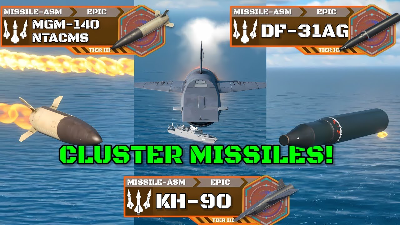 Cluster Missile Battle! KH-90 VS DF-31AG & MGM-140 NTACMS | Modern Warships