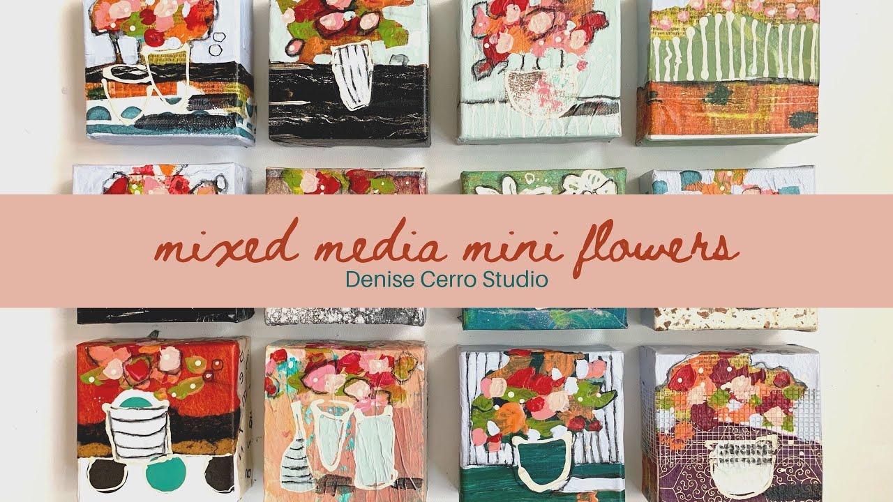 Mini Mixed Media Flowers