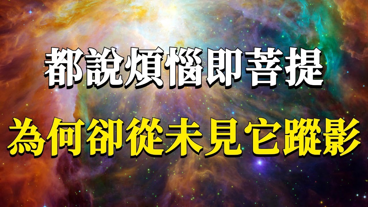 都說煩惱即菩提，但為何只見過煩惱帶來的糟糕情緒，卻從未見過菩提的蹤影？