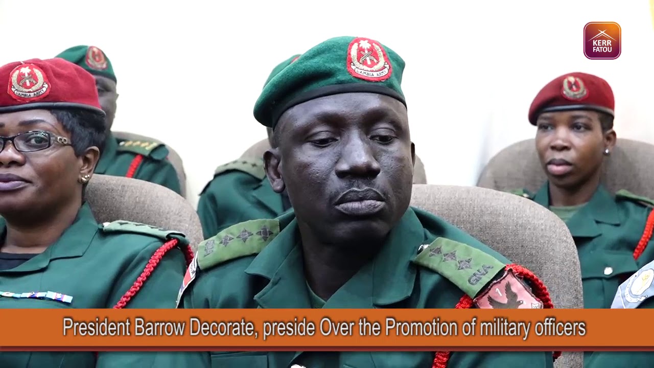 President Barrow Decorate,  preside Over the Promotion of military officers